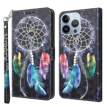 3D Painted Leather Phone Case, For iPhone 13 Pro, For iPhone 13 Pro Max, For iPhone 12 mini, For iPhone 12 / 12 Pro, For iPhone 12 Pro Max, For iPhone 11