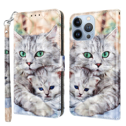 3D Painted Leather Phone Case, For iPhone 13 Pro, For iPhone 13 Pro Max, For iPhone 12 mini, For iPhone 12 / 12 Pro, For iPhone 12 Pro Max, For iPhone 11