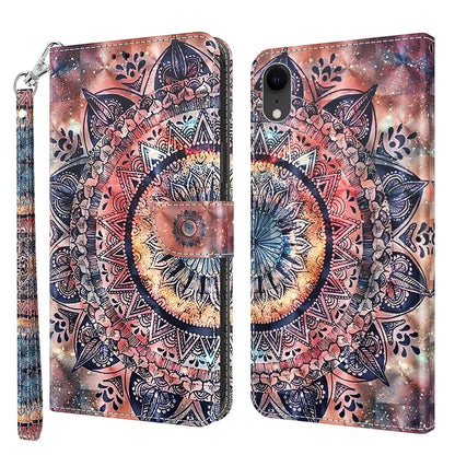 3D Painted Leather Phone Case, For iPhone SE 2022 / SE 2020 / 8 / 7, For iPhone XR, For iPhone 8 Plus / 7 Plus