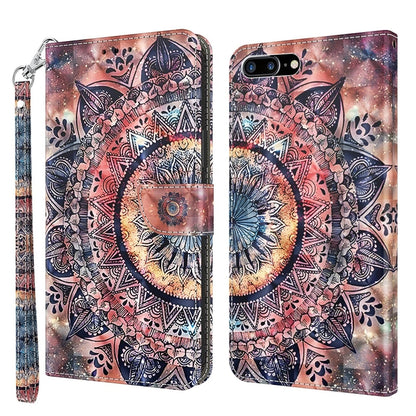 3D Painted Leather Phone Case, For iPhone SE 2022 / SE 2020 / 8 / 7, For iPhone XR, For iPhone 8 Plus / 7 Plus