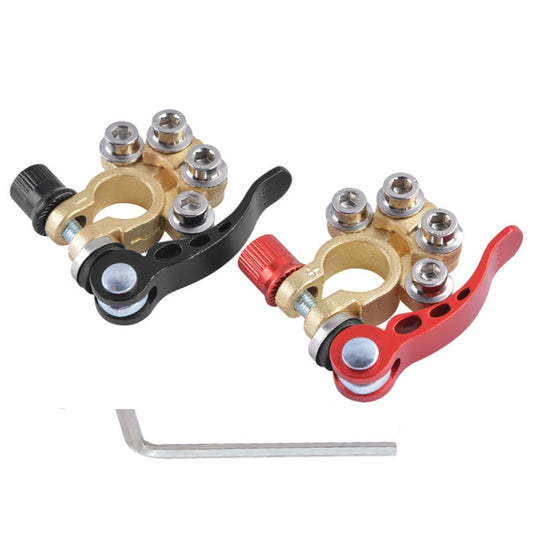 1 Pair Car Battery Terminals Quick Disconnect Cables Connectors, with L Wrench + 40A Terminal + Insulation Pad, with L Wrench + 40A Terminal + Insulation Pad