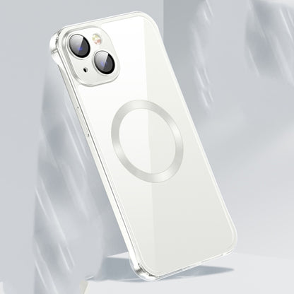 جراب زجاجي بدون إطار مع خاصية MagSafe لقرص CD، مناسب لأجهزة iPhone 14 وiPhone 14 Plus وiPhone 14 Pro وiPhone 14 Pro Max