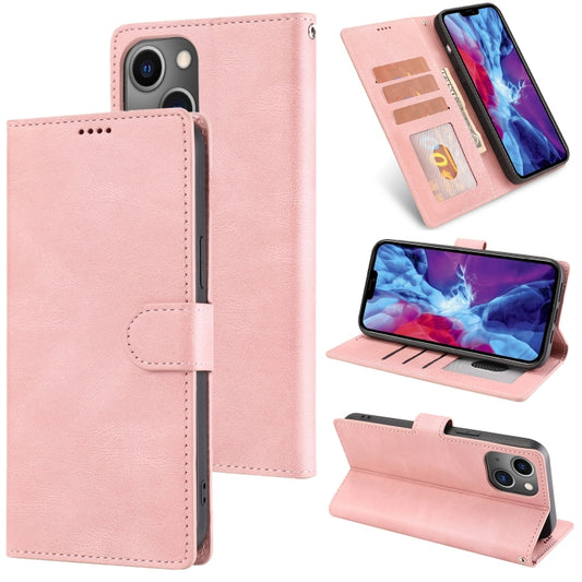 جراب جلدي كلاسيكي فاخر بملمس جلد العجل، مناسب لأجهزة iPhone 14 وiPhone 14 Plus وiPhone 14 Pro وiPhone 14 Pro Max