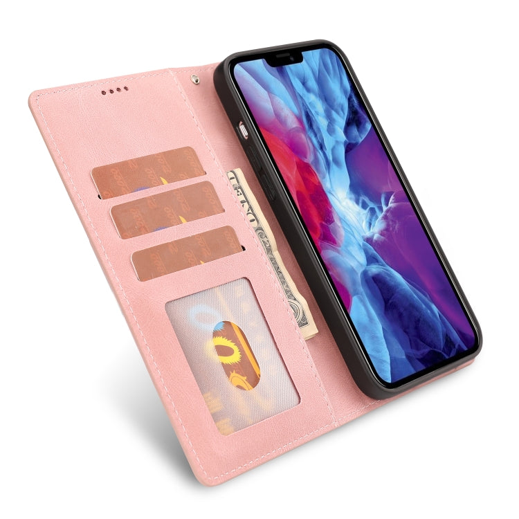جراب جلدي كلاسيكي فاخر بملمس جلد العجل، مناسب لأجهزة iPhone 14 وiPhone 14 Plus وiPhone 14 Pro وiPhone 14 Pro Max