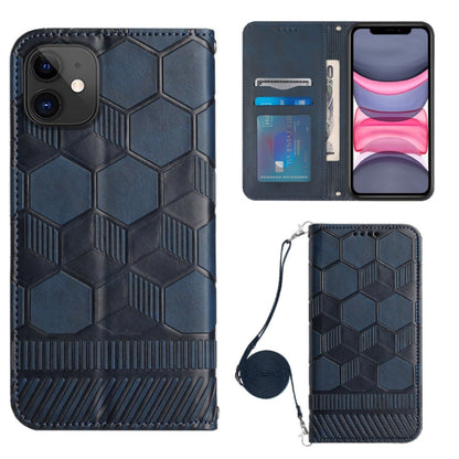 Crossbody Football Texture Magnetic PU Phone Case, For iPhone 11, For iPhone 11 Pro, For iPhone 11 Pro Max, For iPhone 12, For iPhone 12 Mini, For iPhone 12 Pro, For iPhone 12 Pro Max, For iPhone 13