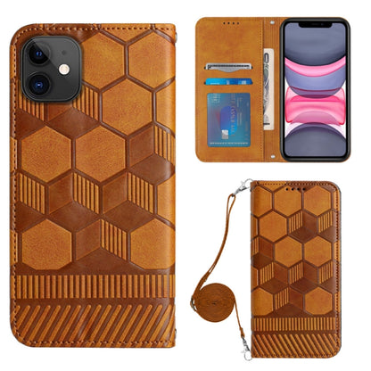 Crossbody Football Texture Magnetic PU Phone Case, For iPhone 11, For iPhone 11 Pro, For iPhone 11 Pro Max, For iPhone 12, For iPhone 12 Mini, For iPhone 12 Pro, For iPhone 12 Pro Max, For iPhone 13