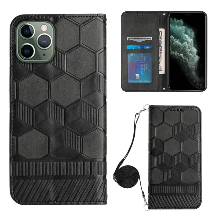 Crossbody Football Texture Magnetic PU Phone Case, For iPhone 11, For iPhone 11 Pro, For iPhone 11 Pro Max, For iPhone 12, For iPhone 12 Mini, For iPhone 12 Pro, For iPhone 12 Pro Max, For iPhone 13
