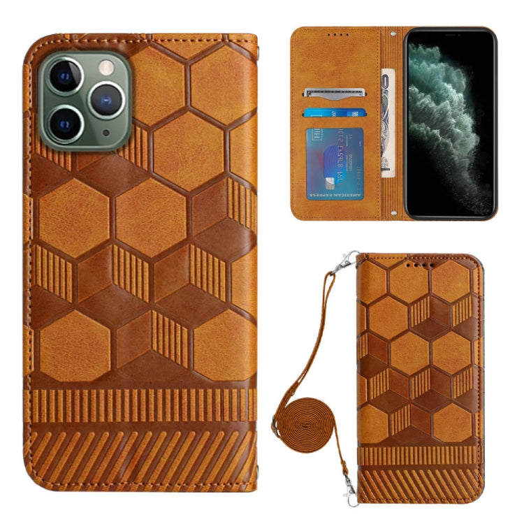 Crossbody Football Texture Magnetic PU Phone Case, For iPhone 11, For iPhone 11 Pro, For iPhone 11 Pro Max, For iPhone 12, For iPhone 12 Mini, For iPhone 12 Pro, For iPhone 12 Pro Max, For iPhone 13