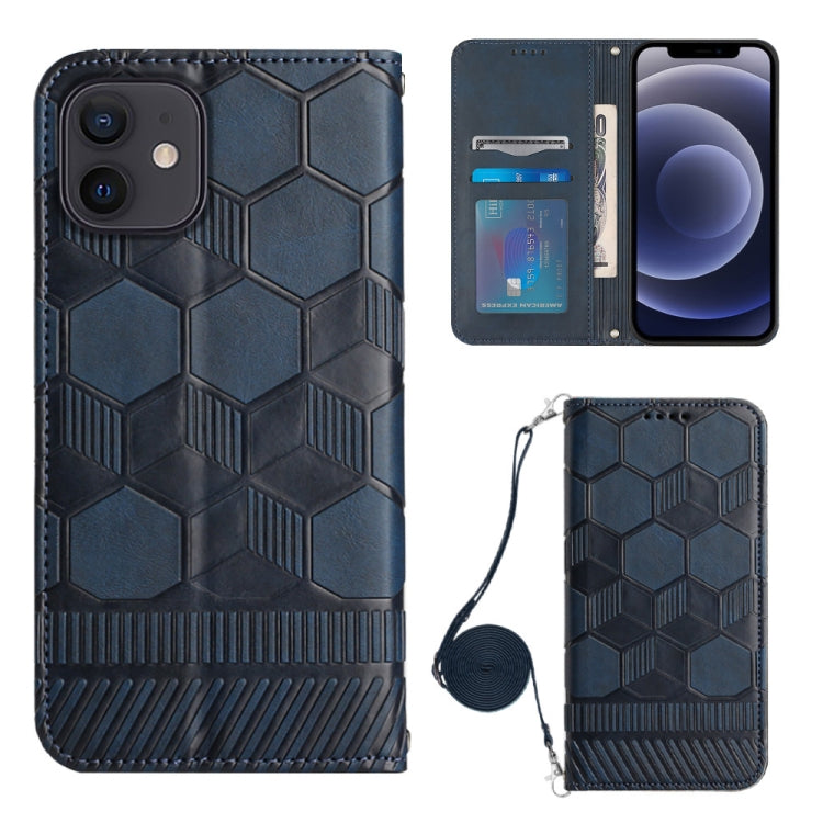 Crossbody Football Texture Magnetic PU Phone Case, For iPhone 11, For iPhone 11 Pro, For iPhone 11 Pro Max, For iPhone 12, For iPhone 12 Mini, For iPhone 12 Pro, For iPhone 12 Pro Max, For iPhone 13