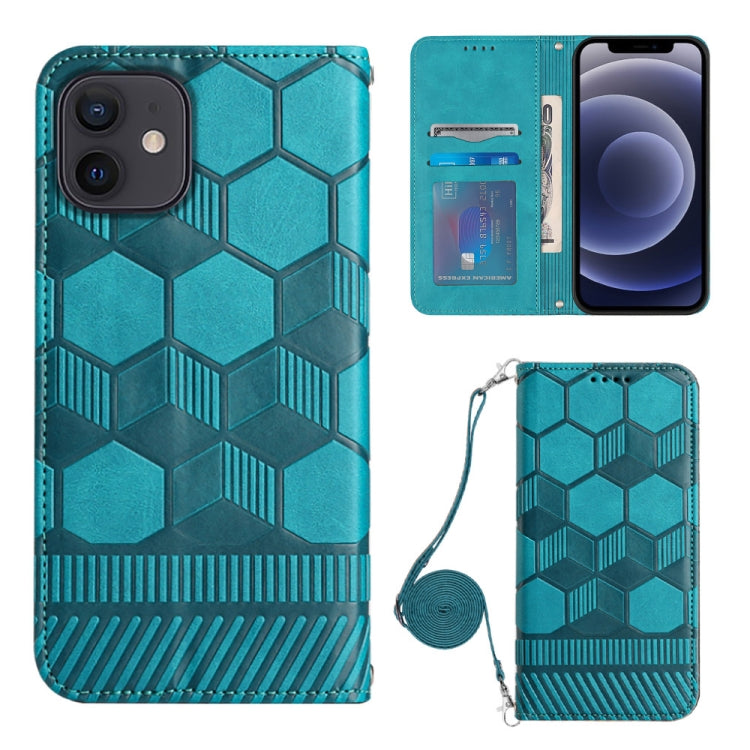 Crossbody Football Texture Magnetic PU Phone Case, For iPhone 11, For iPhone 11 Pro, For iPhone 11 Pro Max, For iPhone 12, For iPhone 12 Mini, For iPhone 12 Pro, For iPhone 12 Pro Max, For iPhone 13