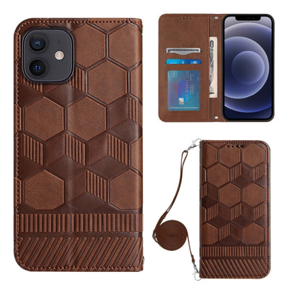 Crossbody Football Texture Magnetic PU Phone Case, For iPhone 11, For iPhone 11 Pro, For iPhone 11 Pro Max, For iPhone 12, For iPhone 12 Mini, For iPhone 12 Pro, For iPhone 12 Pro Max, For iPhone 13