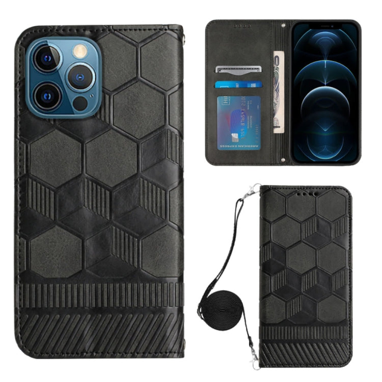 Crossbody Football Texture Magnetic PU Phone Case, For iPhone 11, For iPhone 11 Pro, For iPhone 11 Pro Max, For iPhone 12, For iPhone 12 Mini, For iPhone 12 Pro, For iPhone 12 Pro Max, For iPhone 13