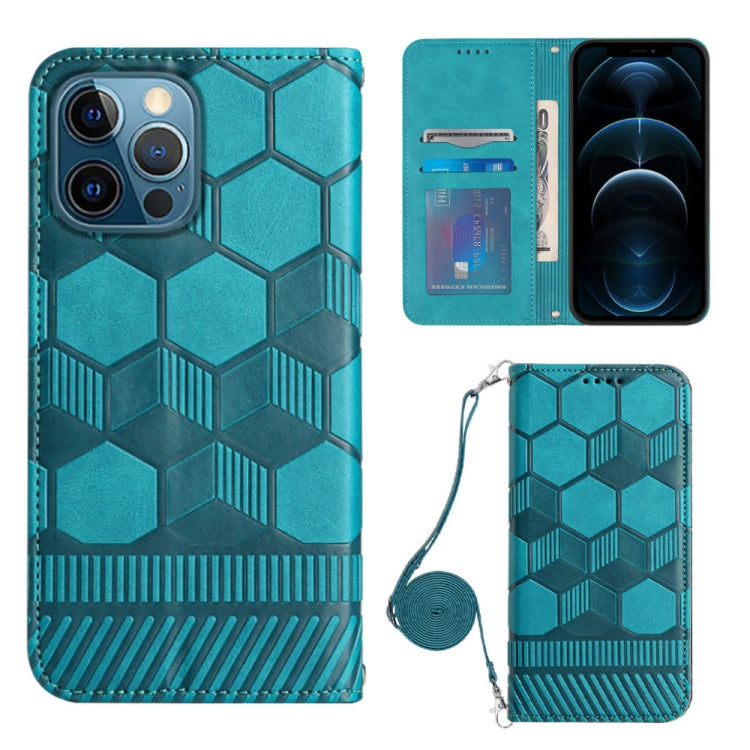Crossbody Football Texture Magnetic PU Phone Case, For iPhone 11, For iPhone 11 Pro, For iPhone 11 Pro Max, For iPhone 12, For iPhone 12 Mini, For iPhone 12 Pro, For iPhone 12 Pro Max, For iPhone 13