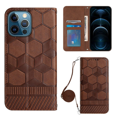 Crossbody Football Texture Magnetic PU Phone Case, For iPhone 11, For iPhone 11 Pro, For iPhone 11 Pro Max, For iPhone 12, For iPhone 12 Mini, For iPhone 12 Pro, For iPhone 12 Pro Max, For iPhone 13