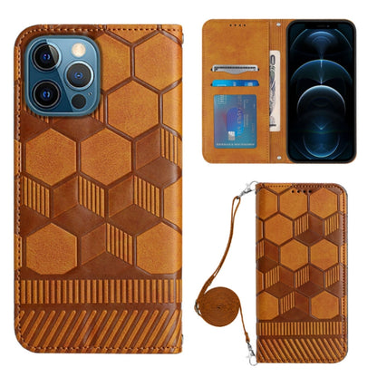 Crossbody Football Texture Magnetic PU Phone Case, For iPhone 11, For iPhone 11 Pro, For iPhone 11 Pro Max, For iPhone 12, For iPhone 12 Mini, For iPhone 12 Pro, For iPhone 12 Pro Max, For iPhone 13
