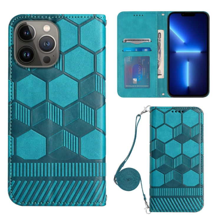 Crossbody Football Texture Magnetic PU Phone Case, For iPhone 13 Mini, For iPhone 13 Pro, For iPhone 13 Pro Max, For iPhone 14, For iPhone 14 Plus, For iPhone 14 Pro, For iPhone 14 Pro Max, For iPhone SE 2022/SE 2020/8/7
