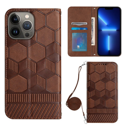 Crossbody Football Texture Magnetic PU Phone Case, For iPhone 13 Mini, For iPhone 13 Pro, For iPhone 13 Pro Max, For iPhone 14, For iPhone 14 Plus, For iPhone 14 Pro, For iPhone 14 Pro Max, For iPhone SE 2022/SE 2020/8/7