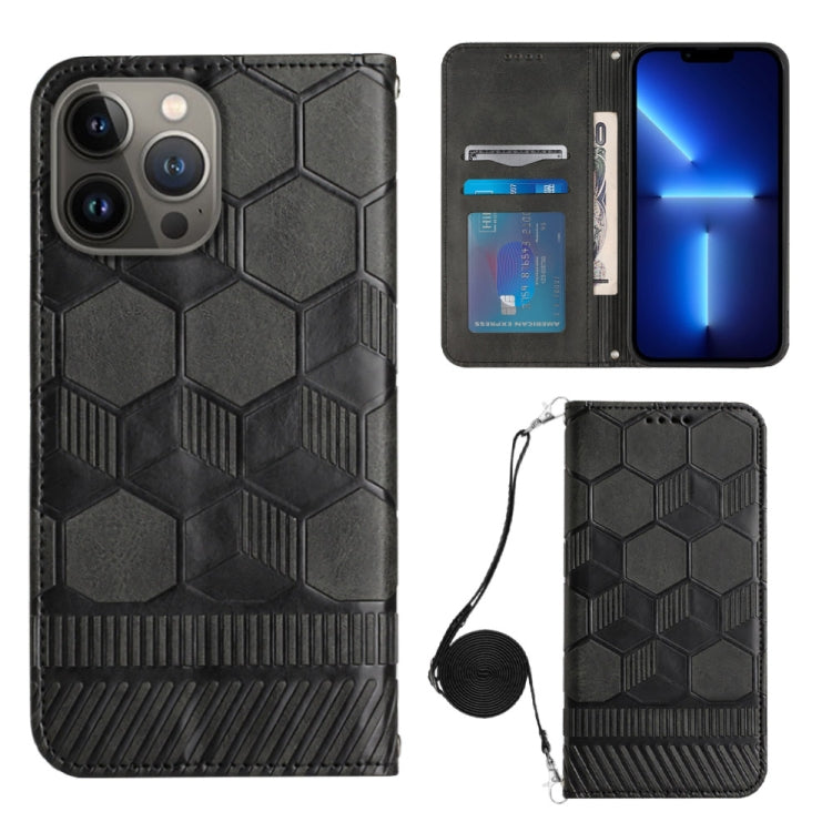 Crossbody Football Texture Magnetic PU Phone Case, For iPhone 13 Mini, For iPhone 13 Pro, For iPhone 13 Pro Max, For iPhone 14, For iPhone 14 Plus, For iPhone 14 Pro, For iPhone 14 Pro Max, For iPhone SE 2022/SE 2020/8/7