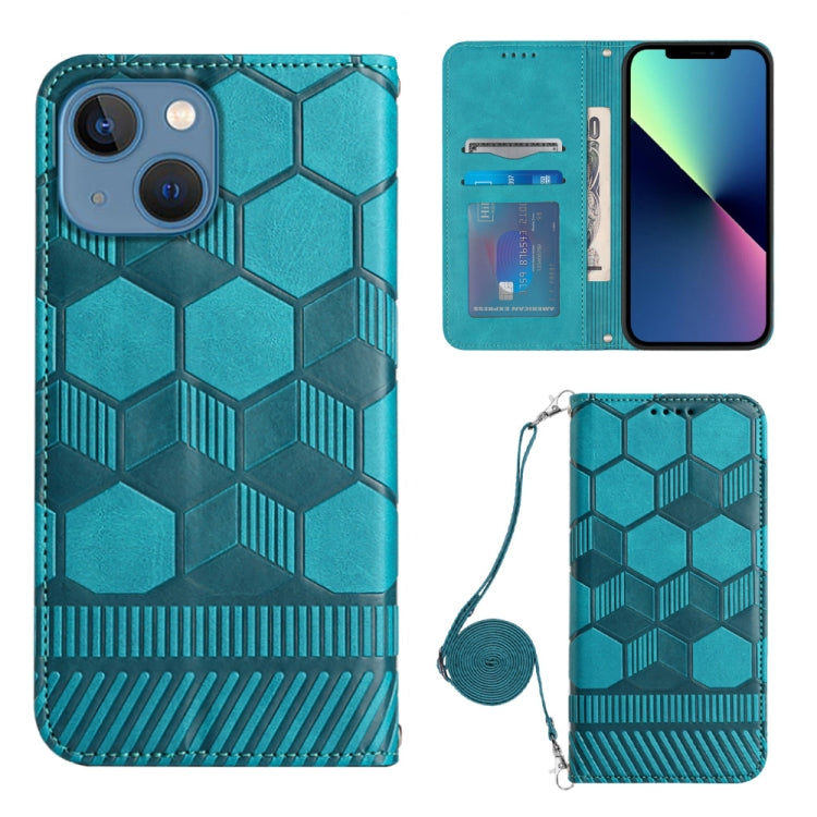 Crossbody Football Texture Magnetic PU Phone Case, For iPhone 13 Mini, For iPhone 13 Pro, For iPhone 13 Pro Max, For iPhone 14, For iPhone 14 Plus, For iPhone 14 Pro, For iPhone 14 Pro Max, For iPhone SE 2022/SE 2020/8/7