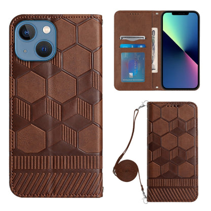 Crossbody Football Texture Magnetic PU Phone Case, For iPhone 13 Mini, For iPhone 13 Pro, For iPhone 13 Pro Max, For iPhone 14, For iPhone 14 Plus, For iPhone 14 Pro, For iPhone 14 Pro Max, For iPhone SE 2022/SE 2020/8/7