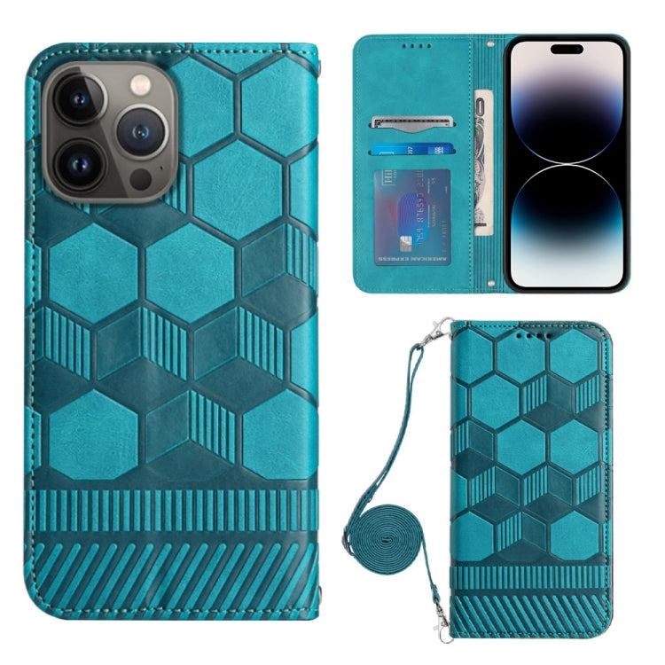 Crossbody Football Texture Magnetic PU Phone Case, For iPhone 13 Mini, For iPhone 13 Pro, For iPhone 13 Pro Max, For iPhone 14, For iPhone 14 Plus, For iPhone 14 Pro, For iPhone 14 Pro Max, For iPhone SE 2022/SE 2020/8/7
