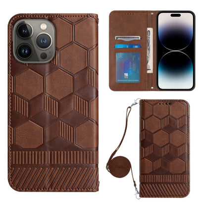 Crossbody Football Texture Magnetic PU Phone Case, For iPhone 13 Mini, For iPhone 13 Pro, For iPhone 13 Pro Max, For iPhone 14, For iPhone 14 Plus, For iPhone 14 Pro, For iPhone 14 Pro Max, For iPhone SE 2022/SE 2020/8/7