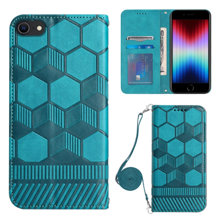 Crossbody Football Texture Magnetic PU Phone Case, For iPhone 13 Mini, For iPhone 13 Pro, For iPhone 13 Pro Max, For iPhone 14, For iPhone 14 Plus, For iPhone 14 Pro, For iPhone 14 Pro Max, For iPhone SE 2022/SE 2020/8/7
