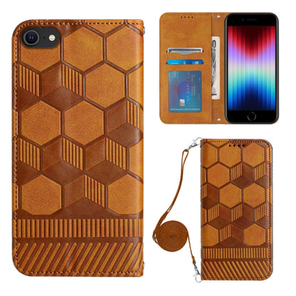 Crossbody Football Texture Magnetic PU Phone Case, For iPhone 13 Mini, For iPhone 13 Pro, For iPhone 13 Pro Max, For iPhone 14, For iPhone 14 Plus, For iPhone 14 Pro, For iPhone 14 Pro Max, For iPhone SE 2022/SE 2020/8/7