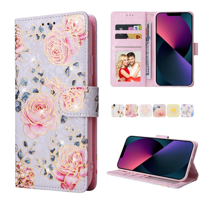 Bronzing Painting RFID Leather Case, For iPhone 14, For iPhone 14 Plus, For iPhone 14 Pro, For iPhone 14 Pro Max, For iPhone 13 mini, For iPhone 13, For iPhone 13 Pro, For iPhone 13 Pro Max