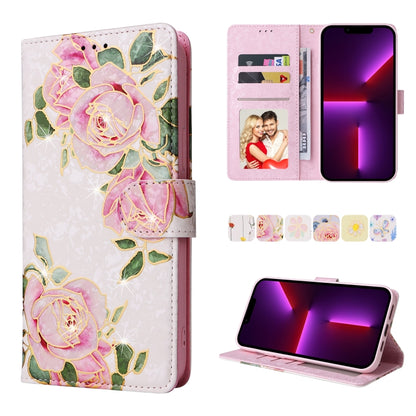 Bronzing Painting RFID Leather Case, For iPhone 14, For iPhone 14 Plus, For iPhone 14 Pro, For iPhone 14 Pro Max, For iPhone 13 mini, For iPhone 13, For iPhone 13 Pro, For iPhone 13 Pro Max