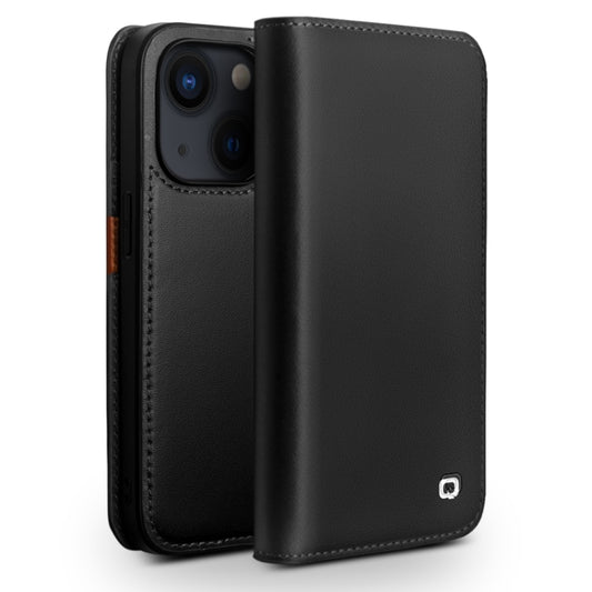 جراب هاتف QIALINO Business قلاب أفقي من البولي يوريثان، مناسب لأجهزة iPhone 14 وiPhone 14 Plus وiPhone 14 Pro وiPhone 14 Pro Max