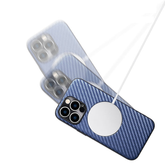 Carbon Fiber Texture MagSafe Magnetic Phone Case, For iPhone 11, For iPhone 11 Pro, For iPhone 11 Pro Max