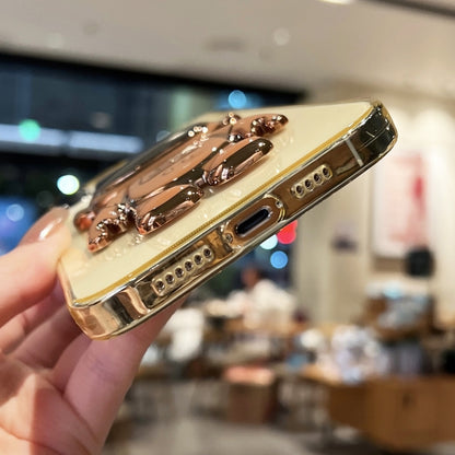 جراب هاتف TPU مطلي بحامل رائد فضاء، مناسب لأجهزة iPhone 13 Pro Max وiPhone 12 وiPhone 12 Pro وiPhone 12 Pro Max وiPhone 11 وiPhone 11 Pro Max