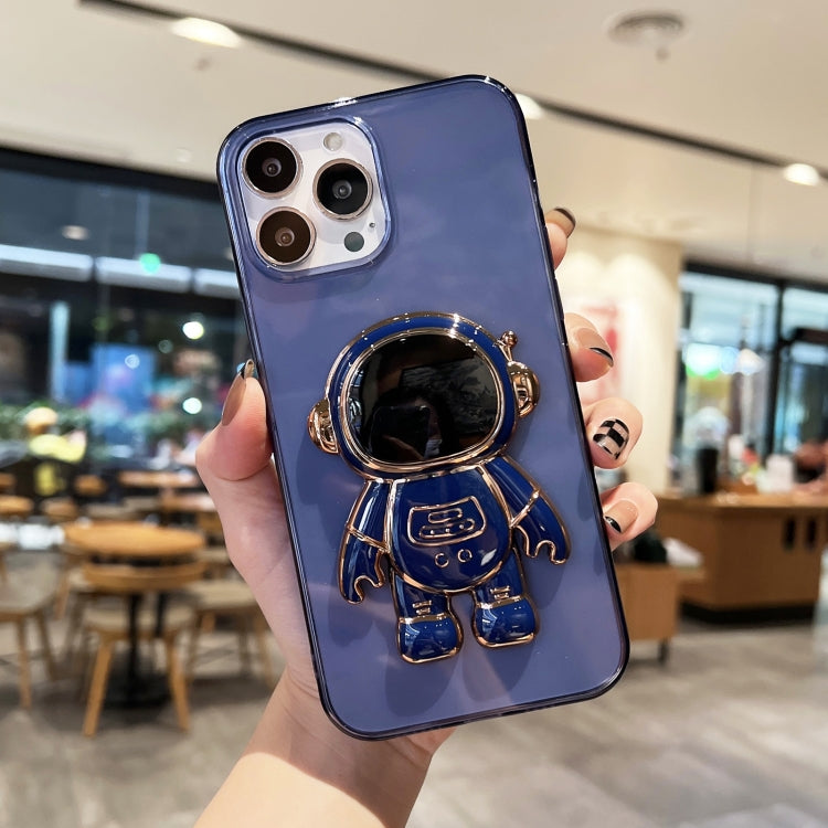 جراب هاتف TPU مطلي بحامل رائد فضاء، مناسب لأجهزة iPhone 13 Pro Max وiPhone 12 وiPhone 12 Pro وiPhone 12 Pro Max وiPhone 11 وiPhone 11 Pro Max