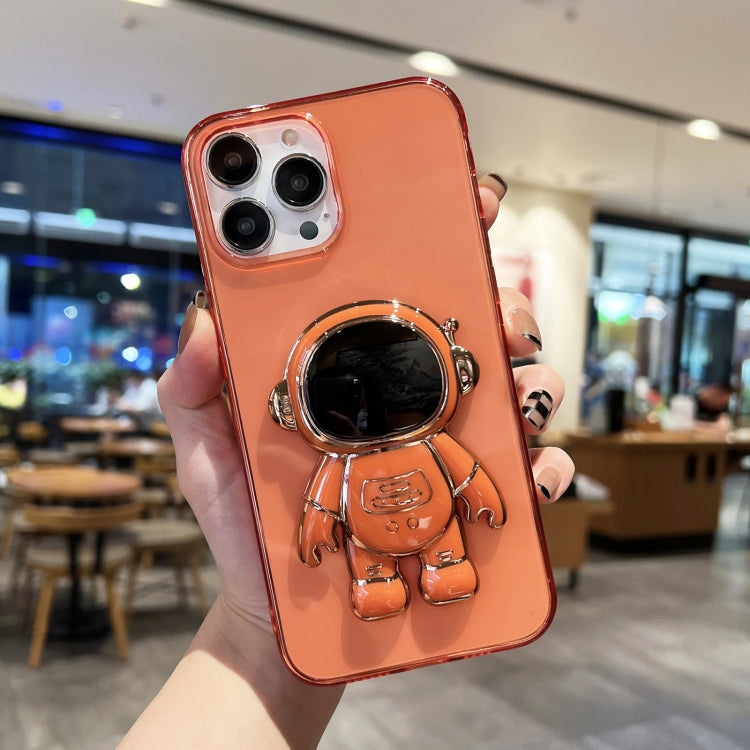 جراب هاتف TPU مطلي بحامل رائد فضاء، مناسب لأجهزة iPhone 13 Pro Max وiPhone 12 وiPhone 12 Pro وiPhone 12 Pro Max وiPhone 11 وiPhone 11 Pro Max