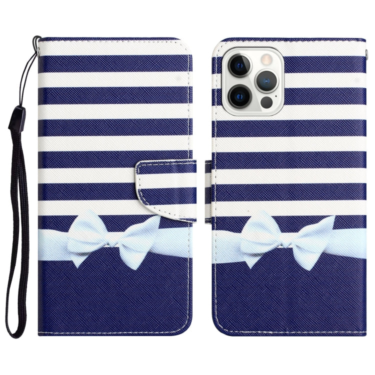 Colored Drawing Leather Phone Case, For iPhone 13 Pro, For iPhone 13 Pro Max, For iPhone 12 mini