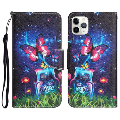 Colored Drawing Leather Phone Case, For iPhone 11 Pro, For iPhone 11 Pro Max, For iPhone XS Max