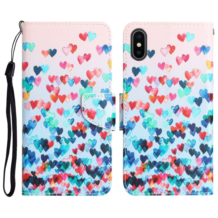 Colored Drawing Leather Phone Case, For iPhone 11 Pro, For iPhone 11 Pro Max, For iPhone XS Max