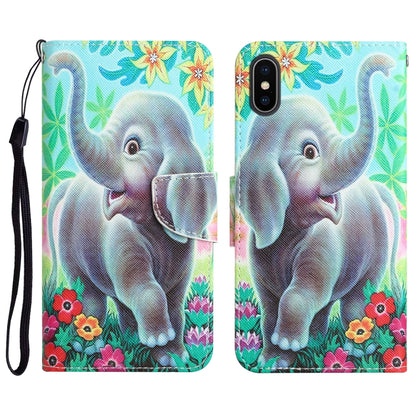 Colored Drawing Leather Phone Case, For iPhone 11 Pro, For iPhone 11 Pro Max, For iPhone XS Max