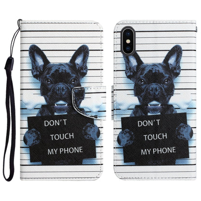 Colored Drawing Leather Phone Case, For iPhone 11 Pro, For iPhone 11 Pro Max, For iPhone XS Max