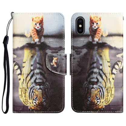 Colored Drawing Leather Phone Case, For iPhone 11 Pro, For iPhone 11 Pro Max, For iPhone XS Max