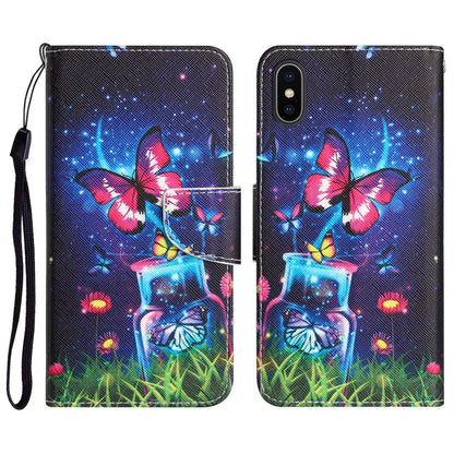 Colored Drawing Leather Phone Case, For iPhone 11 Pro, For iPhone 11 Pro Max, For iPhone XS Max