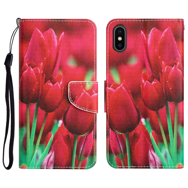Colored Drawing Leather Phone Case, For iPhone 11 Pro, For iPhone 11 Pro Max, For iPhone XS Max