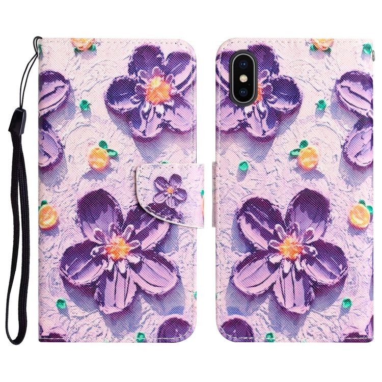 Colored Drawing Leather Phone Case, For iPhone 11 Pro, For iPhone 11 Pro Max, For iPhone XS Max