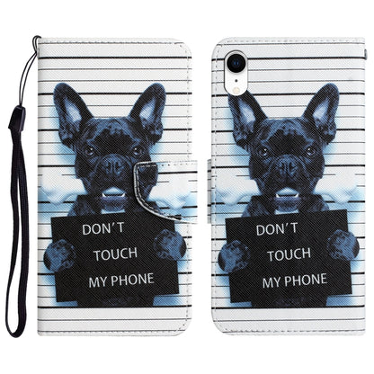 Colored Drawing Leather Phone Case, For iPhone XR, For iPhone X, For iPhone 7 / 8