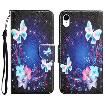 Colored Drawing Leather Phone Case, For iPhone XR, For iPhone X, For iPhone 7 / 8