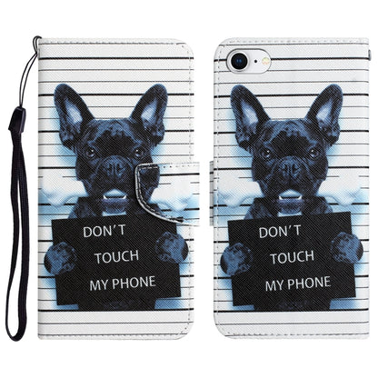 Colored Drawing Leather Phone Case, For iPhone XR, For iPhone X, For iPhone 7 / 8