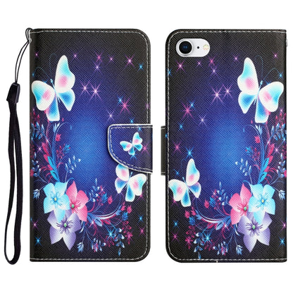 Colored Drawing Leather Phone Case, For iPhone XR, For iPhone X, For iPhone 7 / 8