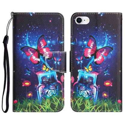 Colored Drawing Leather Phone Case, For iPhone XR, For iPhone X, For iPhone 7 / 8