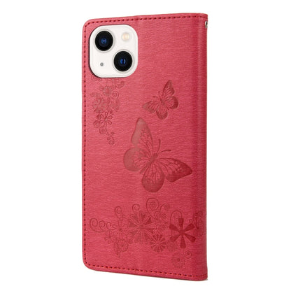 Butterfly Embossed Horizontal Flip Leather Phone Case, For iPhone 14, For iPhone 14 Plus, For iPhone 14 Pro, For iPhone 14 Pro Max